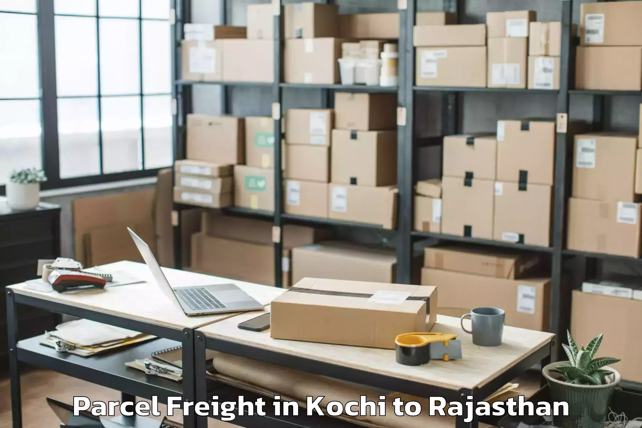 Book Your Kochi to Gangapur Bhilwara Parcel Freight Today